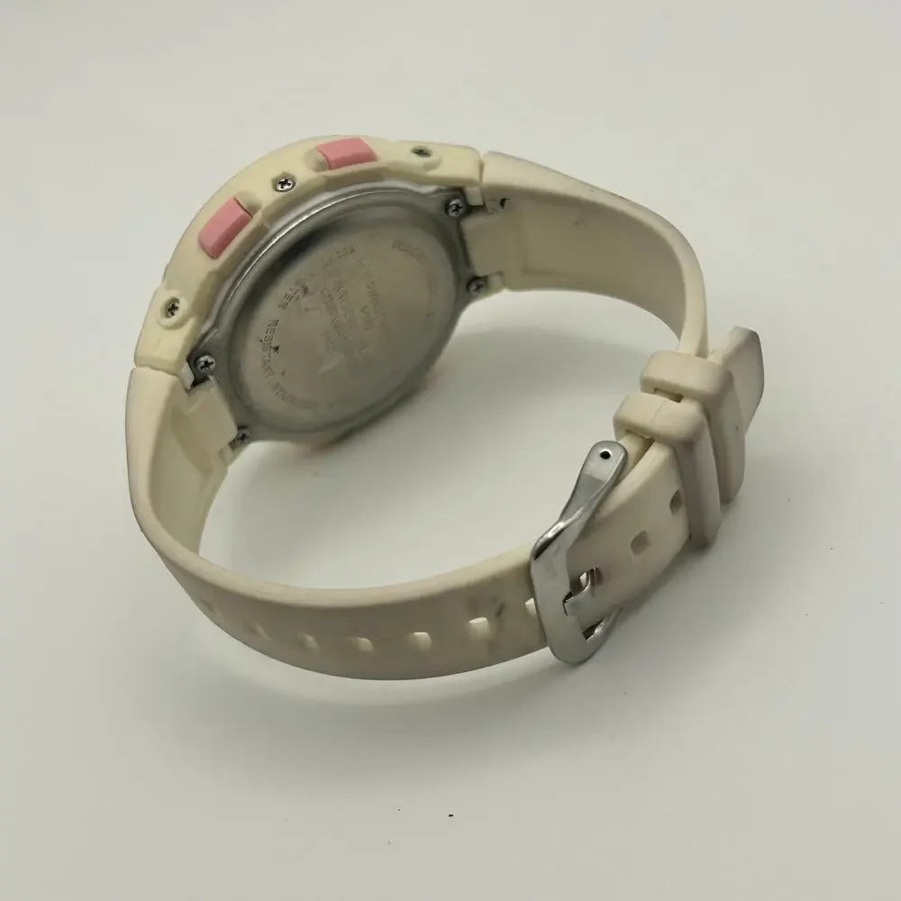 White and Pink Women’s Digital Watch Stainless Steel Working New Battery